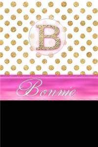 Bonnie: Personalized Lined Journal Diary Notebook 150 Pages, 6 X 9 (15.24 X 22.86 CM), Durable Soft Cover