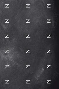 Monogram Z Journal Personalized Monogram Pattern Custom Letter Z Chalkboard