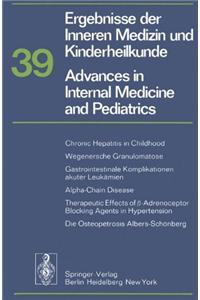 Ergebnisse Der Inneren Medizin Und Kinderheilkunde/Advances in Internal Medicine and Pediatrics