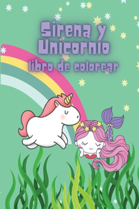 Sirena y Unicornio libro de colorear