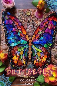 New Large Print Butterflies Adult Coloring Book