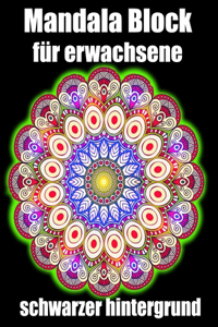 Mandalas block für erwachsene schwarzer hintergrund