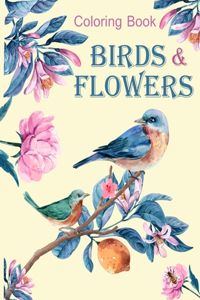 Birds & Flowers Coloring Book