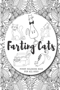 Farting Cats Funny Coloring Book For All Ages