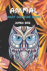 Adult Coloring Book Jumbo size - Animal