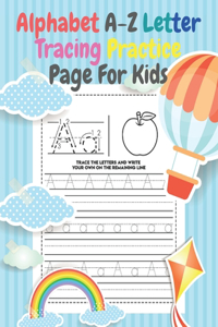 Alphabet A-Z Letter Tracing Practice Page For Kids
