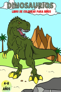 Dinosaurios Libro de Colorear para Niños de 4 a 8 Años