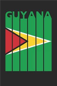 Vintage Guyana Notebook - Retro Guyana Planner - Guyanese Flag Diary - Guyana Travel Journal