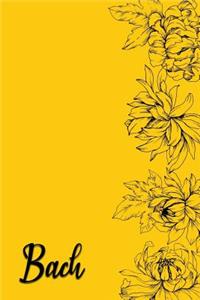 Bach: Personalized with Vietnamese Name Writing Journal for Women - Elegant Chrysanthemum & Yellow