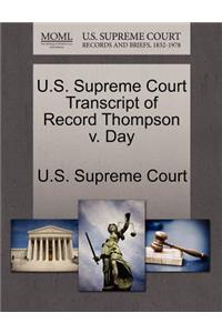 U.S. Supreme Court Transcript of Record Thompson V. Day