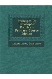 Principes de Philosophie Positive