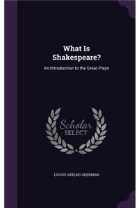 What Is Shakespeare?