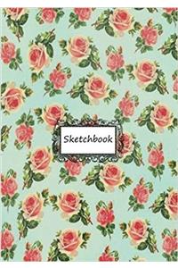 Rose and Bird Pattern: Blank Paper for Drawing, Doodling or Sketching (Sketchbooks)