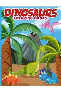 Dinosaurs Coloring Book: dinosaur coloring books for kids 2-4