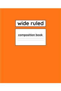 Wide Ruled Composition Book