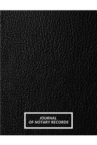 Journal of Notary Records