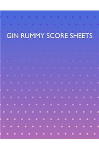 Gin Rummy Score Sheets
