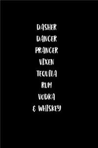 Dasher Dancer Prancer Vixen Tequila Rum Vodka & Whiskey