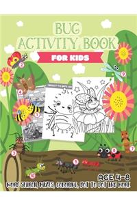 Bug Activity Book for Kids Ages 4-8