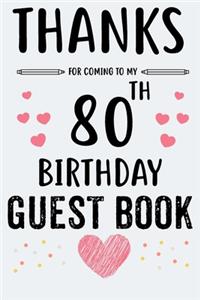 80th Birthday Guest Book