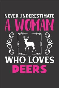 Never Underestimate A Woman Who Loves Deers