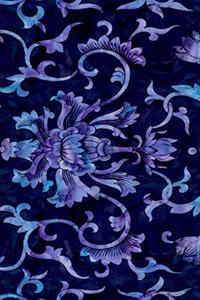 2020 Weekly Planner Blue Floral Vintage Damask Pattern Design 134 Pages
