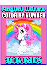 Magical Unicorn Color By Number For Kids