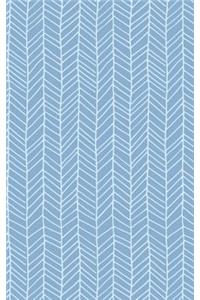 Cornflower Blue Chevrons - Lined Notebook with Margins - 5x8