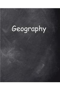 School Composition Book Geography Chalkboard Style 200 Pages