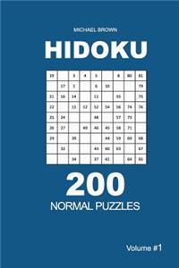 Hidoku - 200 Normal Puzzles 9x9 (Volume 1)