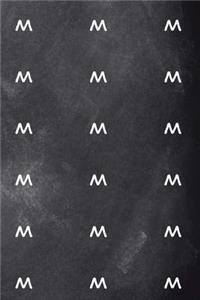 Monogram M Pattern 2019 Daily Planner Monogram M Chalkboard 384 Pages