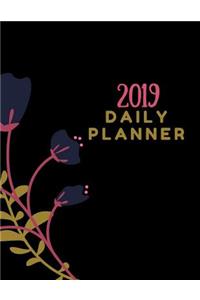 2019 Daily Planner: 12 Month Floral Planner & Personal Organizer