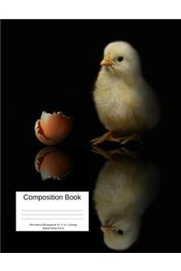Composition Book 100 Sheets/200 Pages/8.5 X 11 In. College Ruled/ Yellow Chick