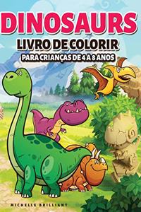 Dinosaurs Livro de colorir para crianças de 4 a 8 anos