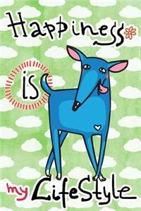 Bullet Journal Notebook for Dog Lovers, Happiness Is My Lifestyle Blue Dog 4