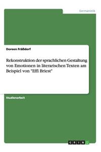 Rekonstruktion der sprachlichen Gestaltung von Emotionen in literarischen Texten am Beispiel von "Effi Briest"