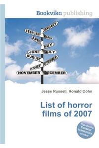 List of Horror Films of 2007