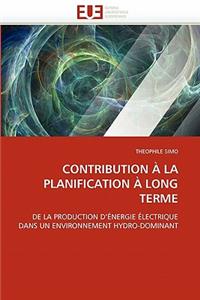 Contribution À La Planification À Long Terme