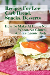 Recipes For Low Carb Bread, Snacks, Desserts