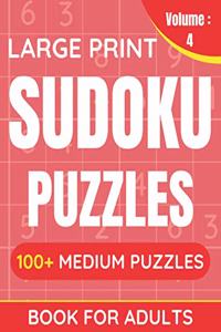 Large Print Sudoku Puzzles Book For Adults