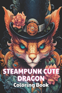 Steampunk Cute Dragon Coloring Book