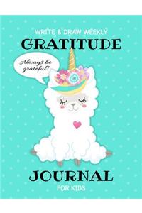 Write & Draw Weekly Gratitude Journal For Kids