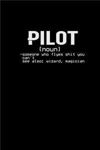 Pilot noun -someone who flyes shit you can't see also