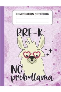 Pre-K No Prob-llama - Composition Notebook