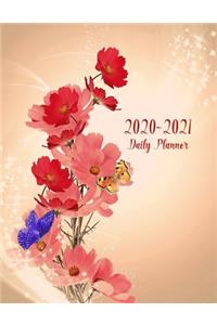 2020 2021 15 Months Floral Flowers Daily Planner