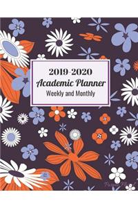 2019-2020 Academic Planner Weekly and Monthly Purple Floral