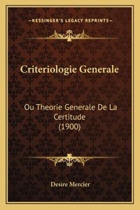 Criteriologie Generale