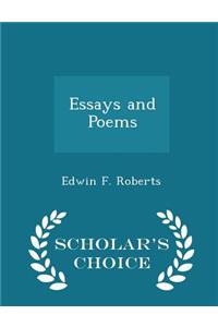 Essays and Poems - Scholar's Choice Edition