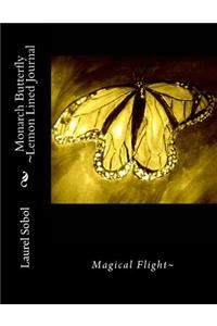 Monarch Butterfly Lemon Lined Journal