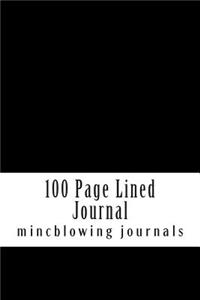 100 Page Lined Journal: 100 Page Lined Black Journal